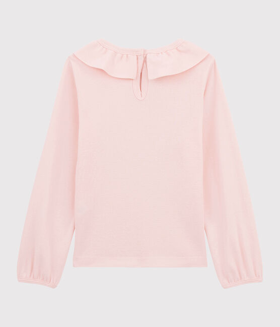 T-shirt met kraag meisjes kinderen roze MINOIS
