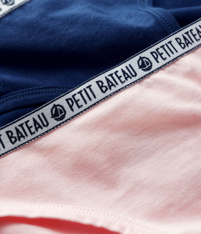 Lot de 2 culottes de sport petite fille en coton biologique et &eacute;lasthanne multicouleur