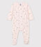 Dors-bien bébé imprimé princesse en velours de coton biologique rose FLEUR/blanc MULTICO