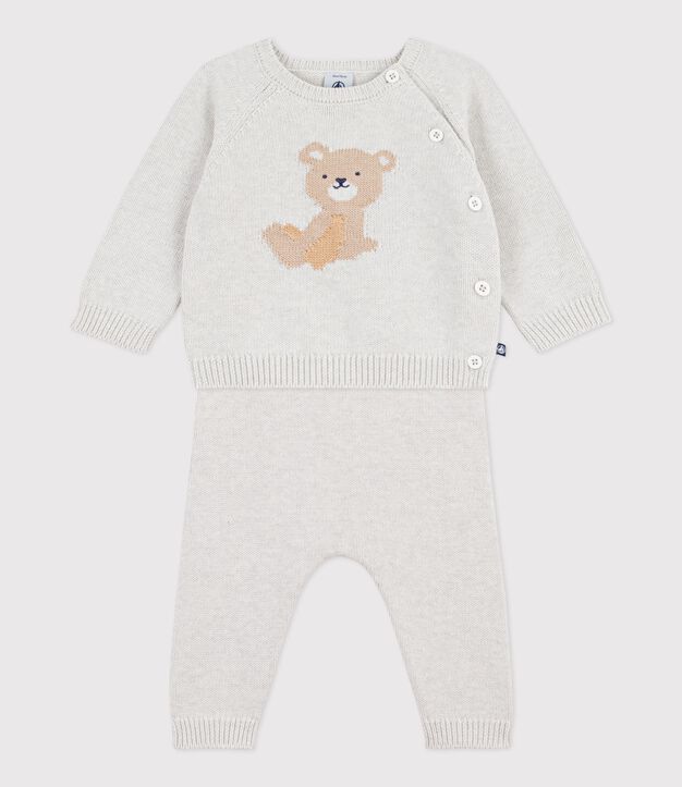2-delige babyset van katoen met teddybeerpatroon MONTELIMAR CHINE