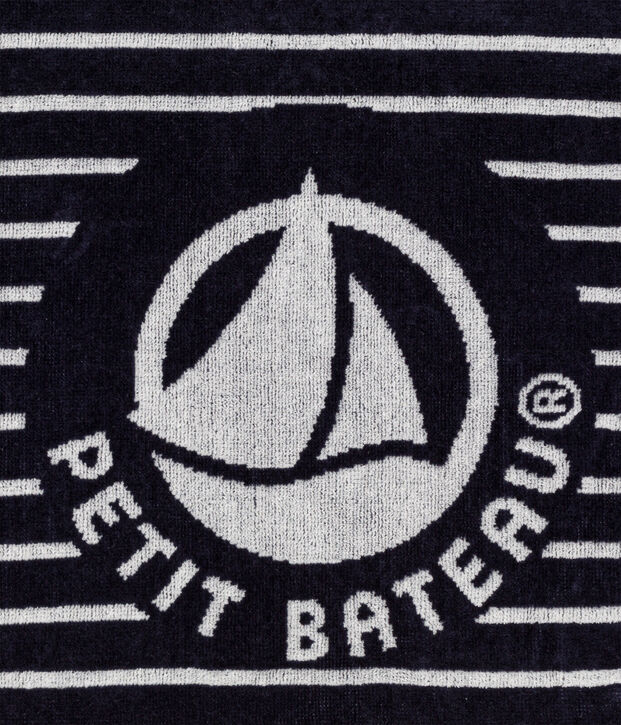 Strandlaken blauw/wit