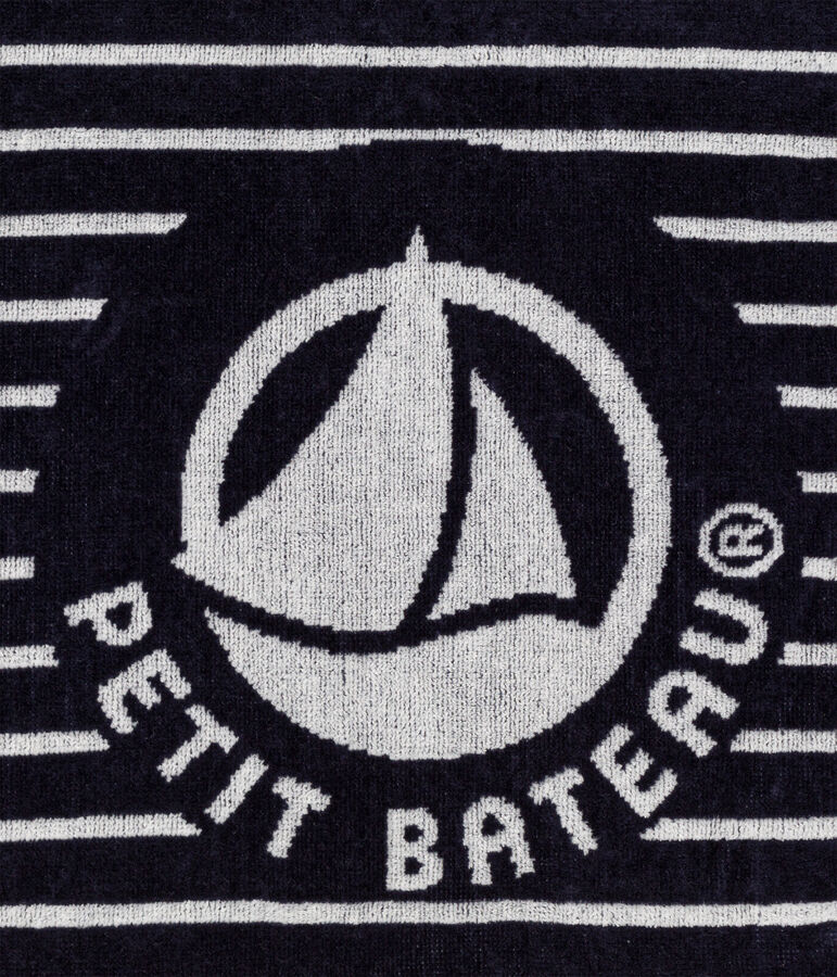 Serviette de plage bleu/blanc