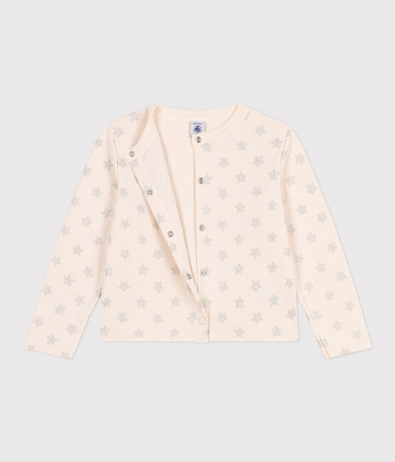 Cardigan en tubique imprimé enfant fille beige AVALANCHE/ ARGENT