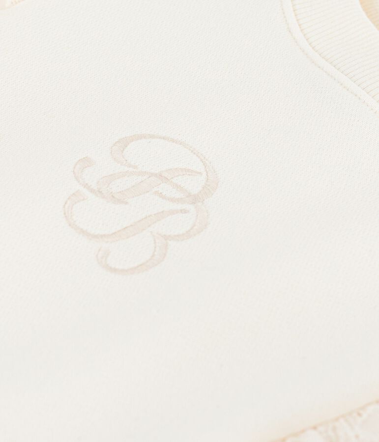 Katoenen sweatshirt voor kinderen ecru