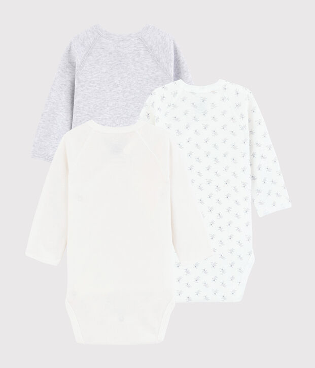 Trio de bodies naissance manches longues b&eacute;b&eacute; multicouleur