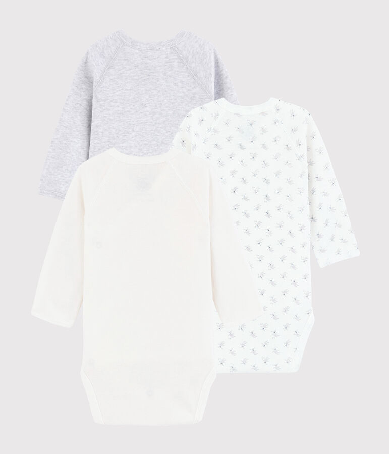 Trio de bodies naissance manches longues b&eacute;b&eacute; multicouleur