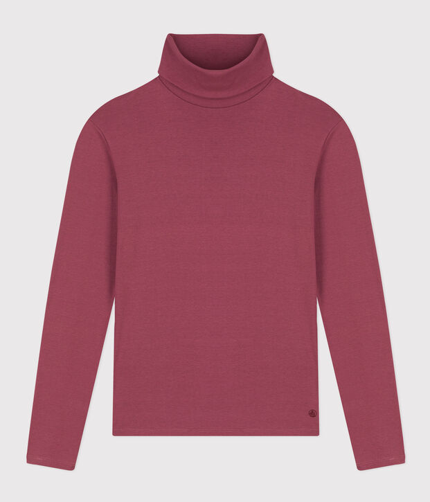 Tee-shirt col roul&eacute; L'ICONIQUE en coton Femme marron