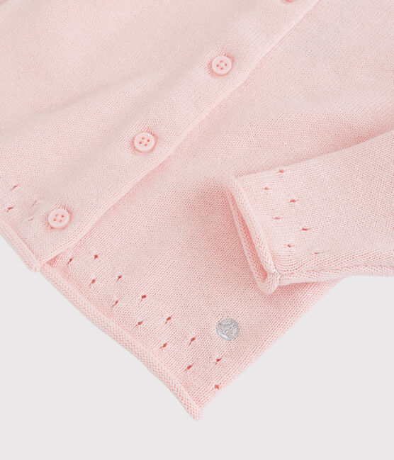 Cardigan van tricot baby. roze MINOIS