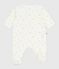 Katoenen babypyjama met bloemenprint wit/multicouleur
