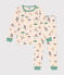 Katoenen pyjama met multisportprint voor kinderen wit AVALANCHE/ MULTICO