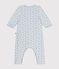 Fluwelen bodypyjama met sterretjes voor baby's blauw GOMME/ BEACH