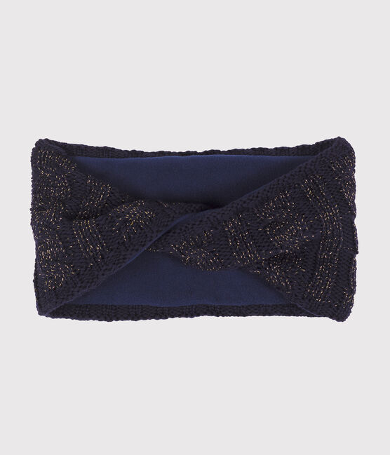 Meisjes colsjaal blauw SMOKING/geel OR