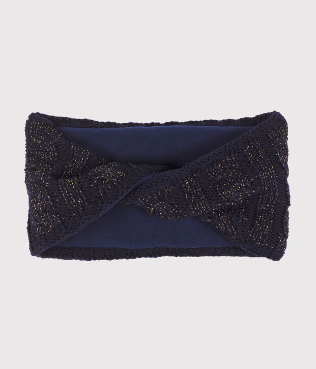 Meisjes colsjaal blauw/geel