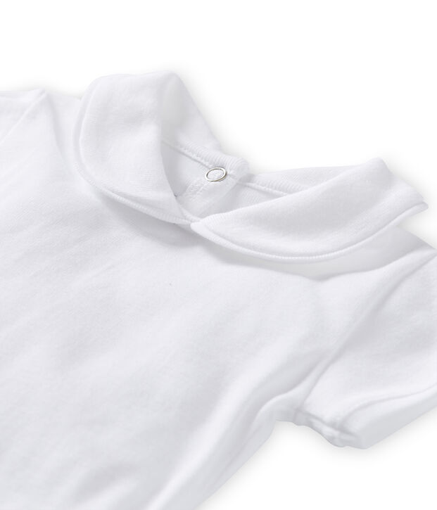 Body met kraagje voor babymeisjes wit Lait