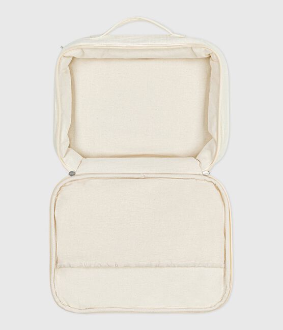Geschenkendoos van geborduurd katoenen gaas voor baby's wit MARSHMALLOW
