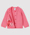 Cardigan babymeisje met jacquard roze CHEEK