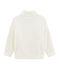 Wollig fleece sweatshirt jongens wit MARSHMALLOW