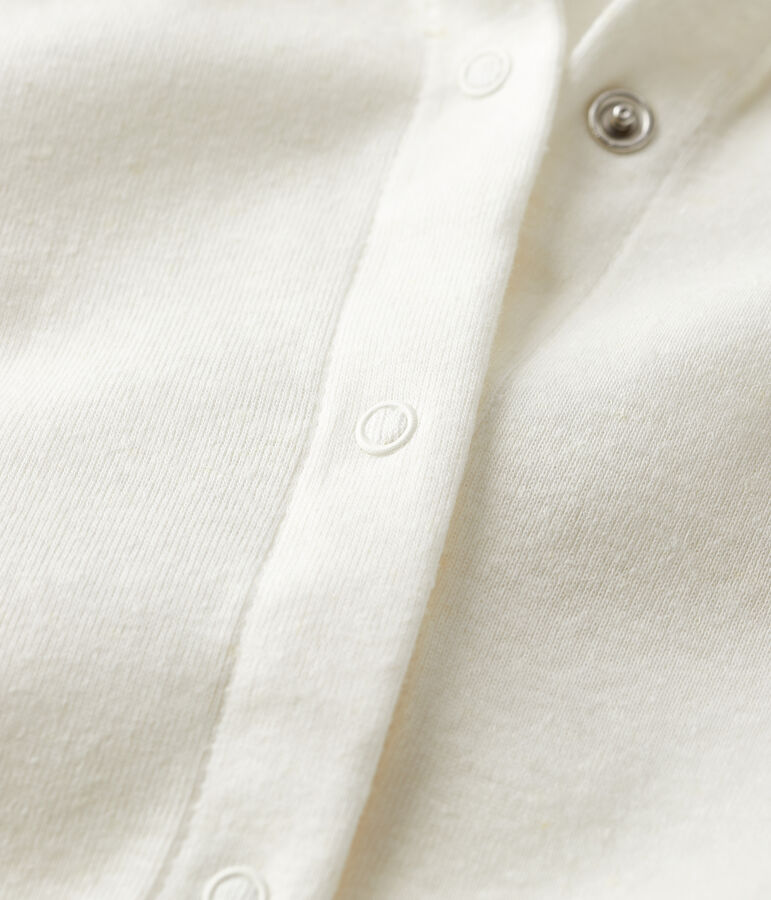 Effen Cardigan van katoen/linnen wit