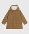 Halflange effen parka voor kinderen bruin ROCHE