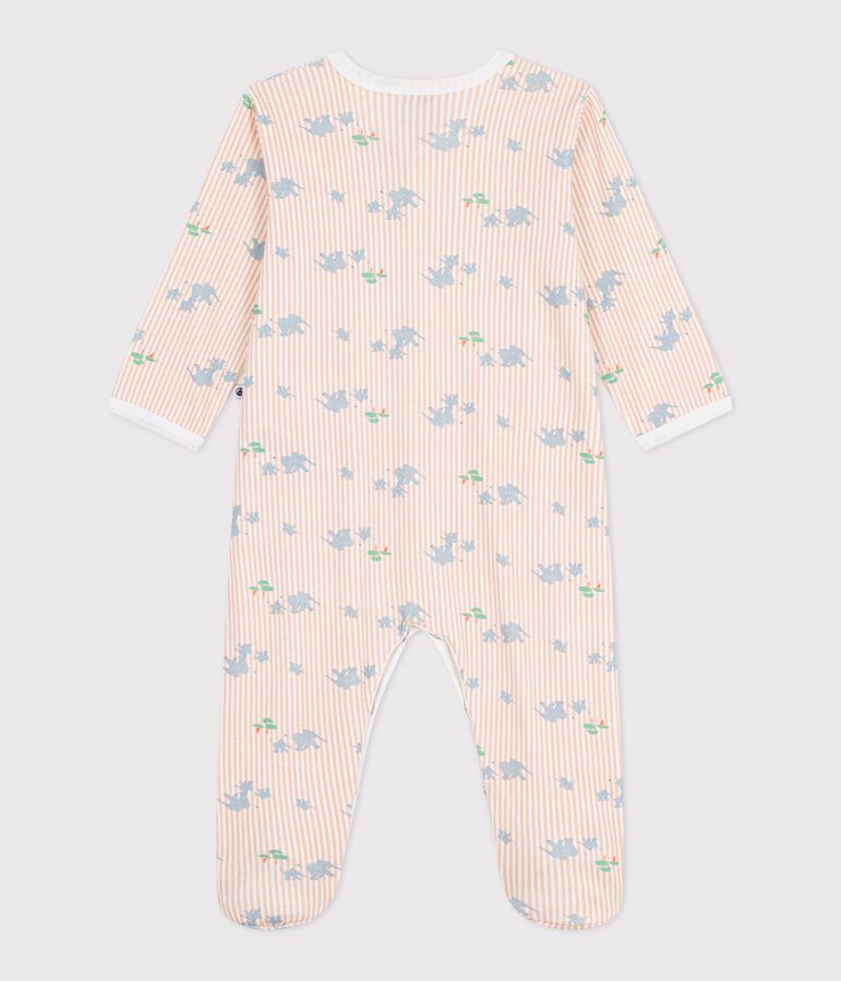 Pyjama b&eacute;b&eacute; en coton imprim&eacute; &eacute;l&eacute;phants blanc/multicouleur
