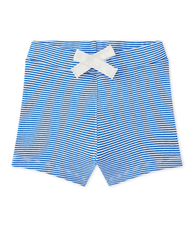 Short b&eacute;b&eacute; gar&ccedil;on ray&eacute; bleu/blanc