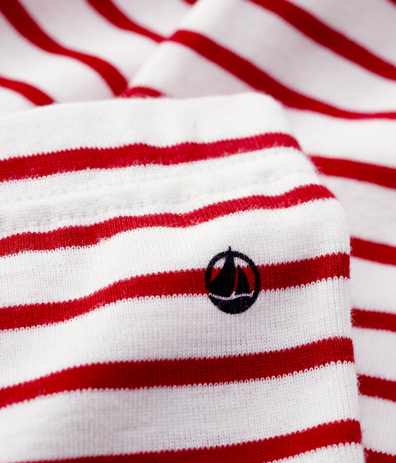 Katoenen babylegging. wit/rood