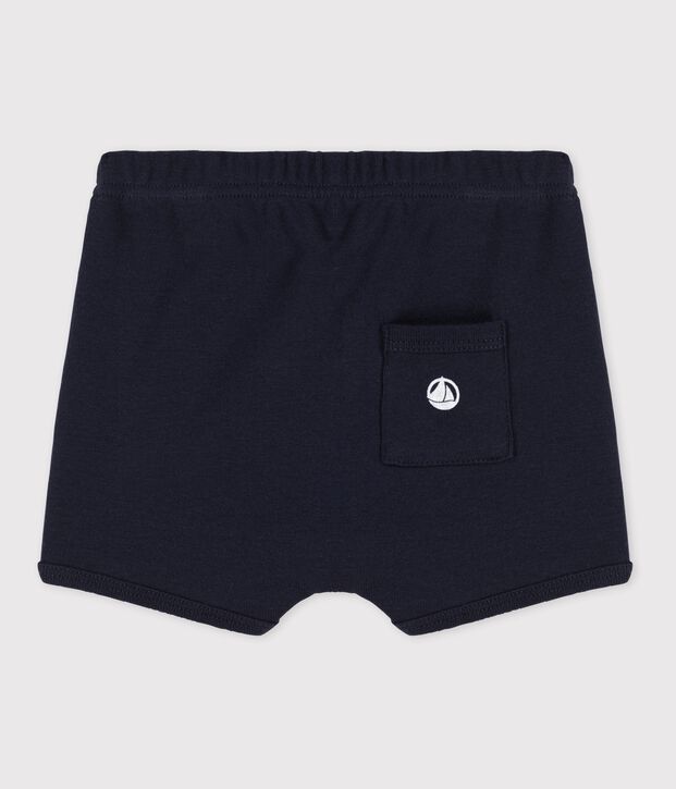 Short en coton b&eacute;b&eacute; bleu marine