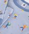 Nauw aansluitende katoenen kinderpyjama met print blauw/wit/multicouleur