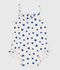 Maillot de bain b&eacute;b&eacute; une pi&egrave;ce &agrave; volants, imprim&eacute; c&oelig;urs blanc/bleu