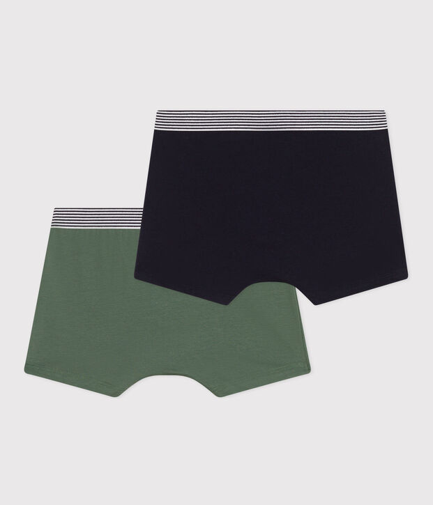 Set van 2 boxershorts voor kinderen in katoen en elastaan multicouleur