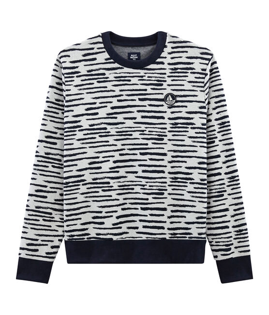 Sweat shirt Jean Jullien blanc MARSHMALLOW/ DASH CN
