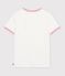 Dames-T-shirt van effen katoen met korte mouwen wit