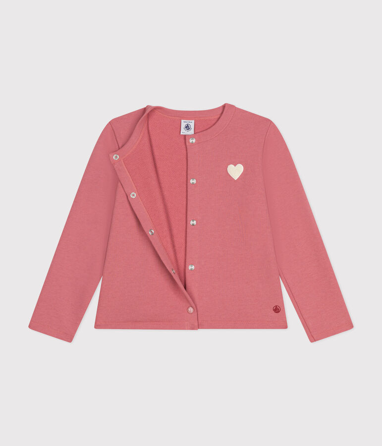 Cardigan en molleton enfant fille rose