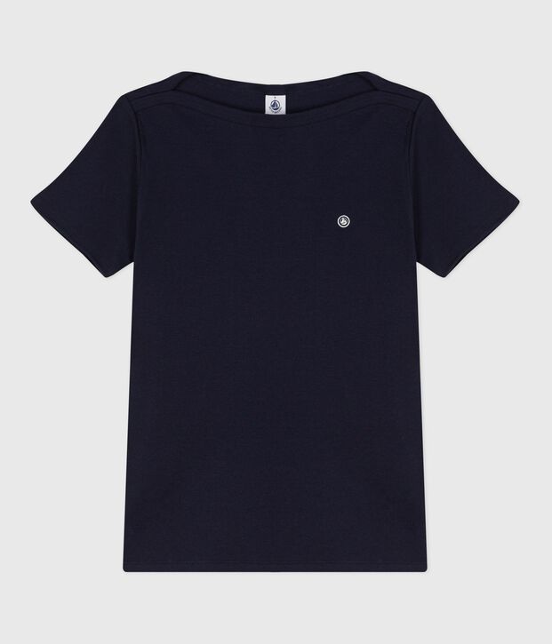 Iconisch dames-T-shirt met admiraalkraag van katoen SMOKING