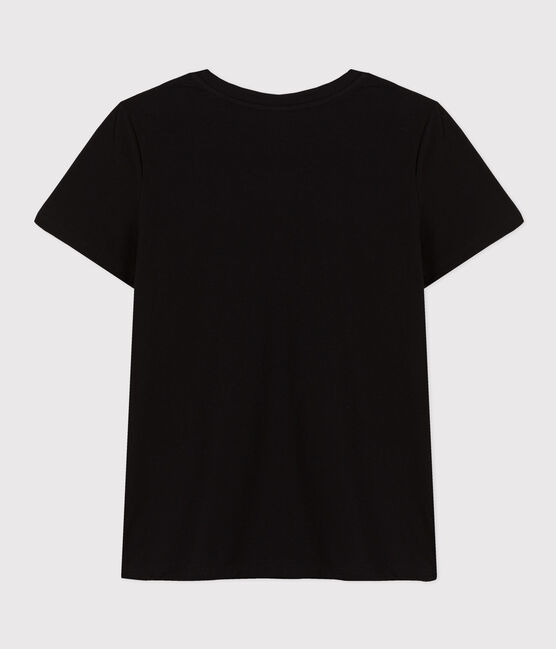 LE DROIT, katoenen T-shirt voor dames met ronde hals zwart BLACK