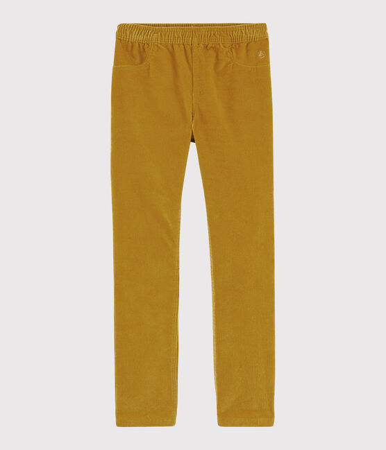 Fluwelen broek kinderen meisjes geel TOPAZE