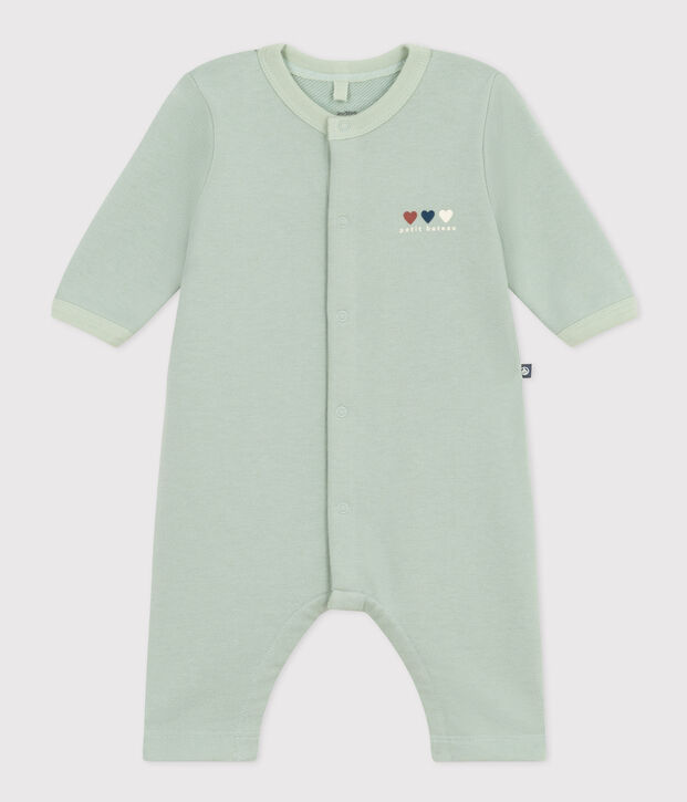 Combinaison longue en molleton b&eacute;b&eacute; vert