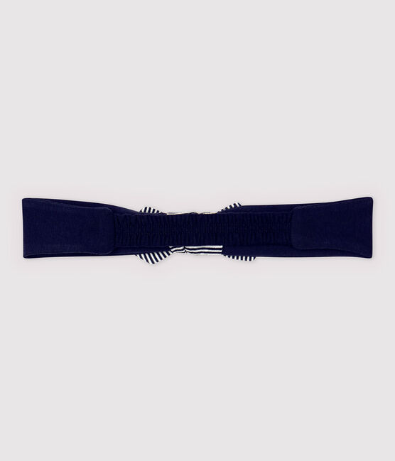 Katoenen haarband voor meisje blauw SMOKING