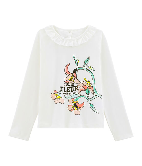 T-shirt meisjes wit MARSHMALLOW