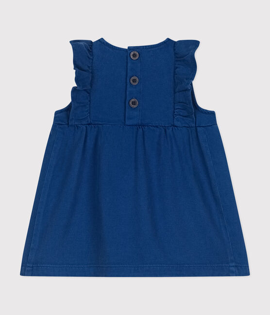 Mouwloos babyjurkje van katoen/lyocell blauw INCOGNITO
