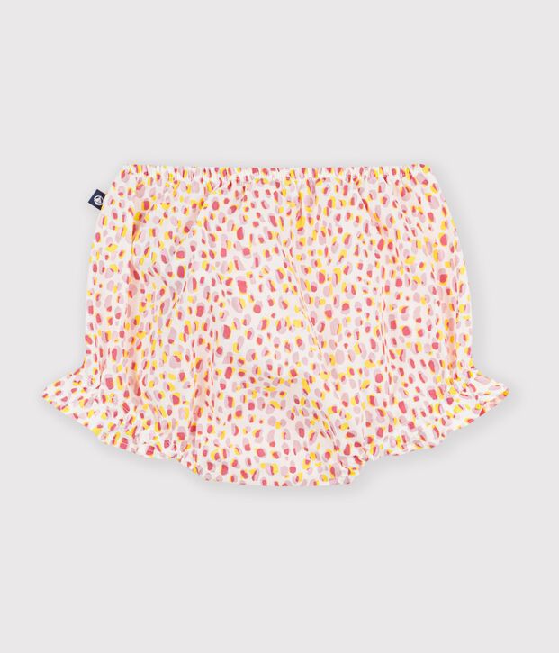 Bloomer b&eacute;b&eacute; en coton imprim&eacute; blanc/multicouleur