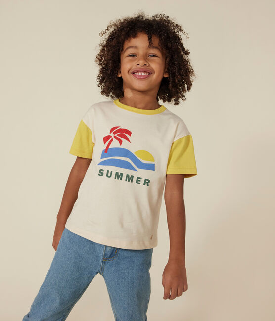 T-shirt met print van jersey voor jongens geel AVALANCHE/ NECTAR