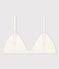Soutien-gorge blanc ouverture devant fille en coton biologique et élasthanne blanc ECUME