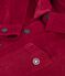 Chemise enfant en velours unie AMARANTE