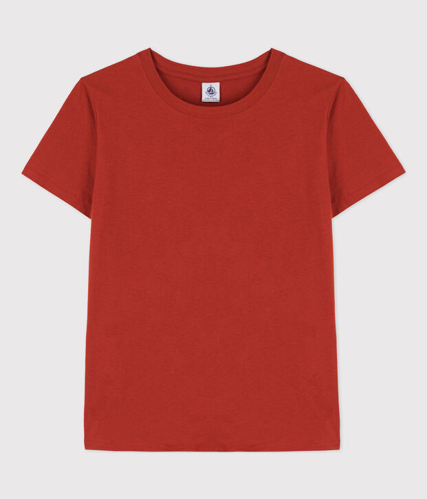 LE DROIT, katoenen T-shirt voor dames met ronde hals rood