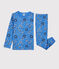 Pyjama bandana en tubique enfant bleu BRASIER/blanc MULTICO