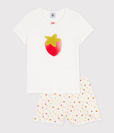 Korte katoenen kinderpyjama met vruchtenprint