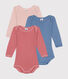 Lot de 3 bodies manches longues en coton bébé