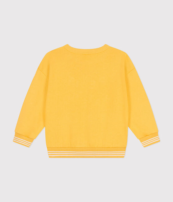 Sweatshirt en molleton enfant fille / garçon jaune DAISY