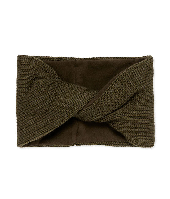 Gebreide kindersnood met voering groen CROCODILE